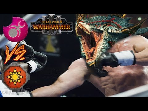 Glorious Lord Duel Ft. Kroqy Balboa | Lizardmen vs Slaanesh - Total War Warhammer 3