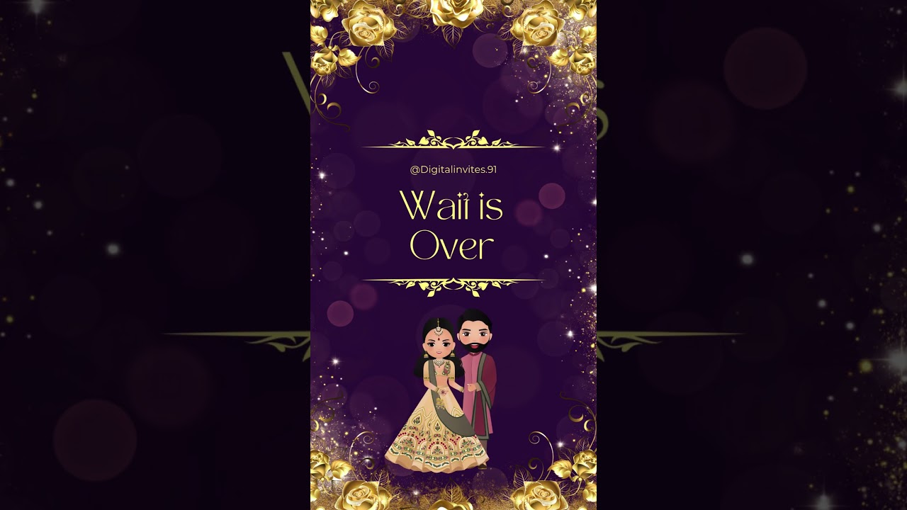Festive Gold Event Announcement Card