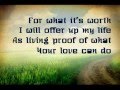 For What It's Worth - Sidewalk Prophets 