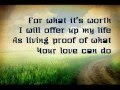 For What It's Worth - Sidewalk Prophets 