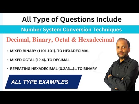 Decimal To Binary Octal Hexadecimal Number System conversion in Hindi CSE GYAN