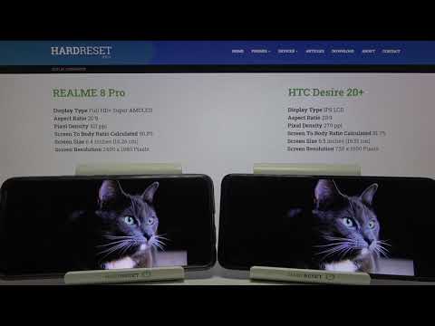 Display Comparison REALME 8 Pro vs HTC Desire 20+ – Display Quality Test Head-to-Head
