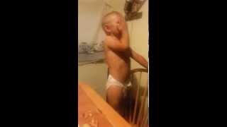 Baby and daddy drink fight