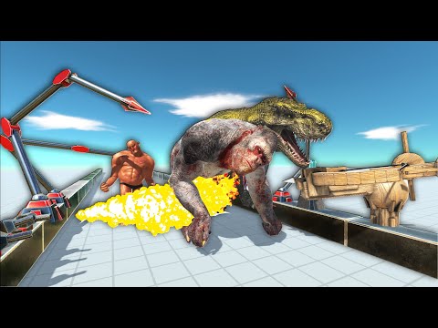 DEADLY OBSTACLE COURSE  - Animal Revolt Battle Simulator