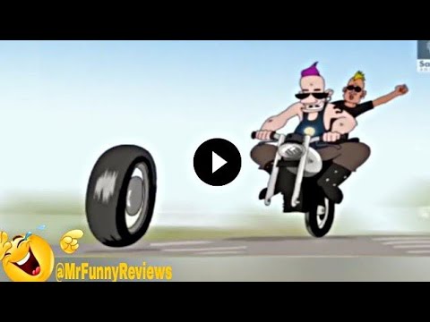 Kartun Lucu Crazy Racer : Motorbike Cartoon Crash 😂