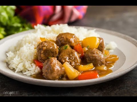 Sweet and Sour Crockpot Meatballs recipe