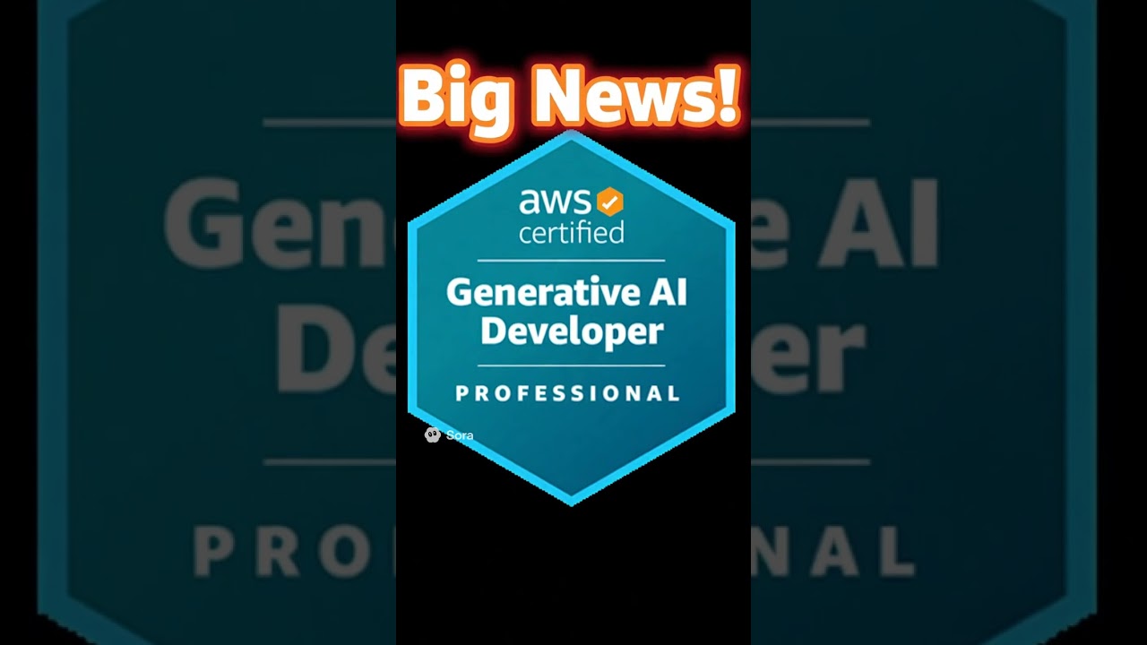 🚀New AWS Generative AI Developer Certification Announced! (Study Resources Inside) #AWS #AI