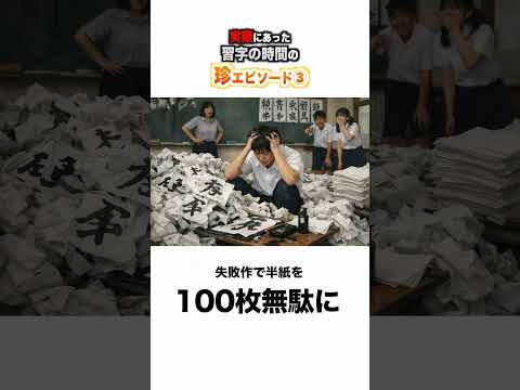 【実話】習字の時間の珍エピソード③ #ほーみーず  #あるある  #珍事件  #放送事故