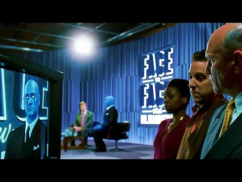 Watchmen 2009 Dr Manhattan screams "Leave Me Alone!" (Dr Manhattan TV Interview Scene)