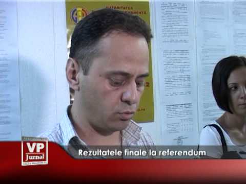 Rezultatele finale la referendum