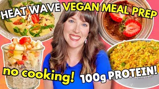 NO COOKING Healthy High-Protein Vegan Meal Prep PART 2 💪🏼 100g protein, 1800 calories