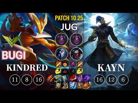 V3 Bugi Kindred vs Kayn Jungle - KR Patch 10.25