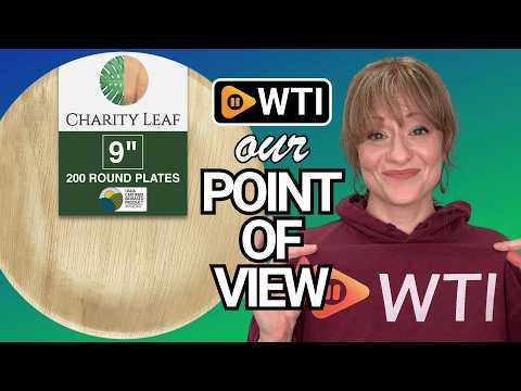 Charity Leaf Disposable Palm Leaf 9" Round Plates (200 pieces) Bamboo Like Serving Platters - WTI product video review