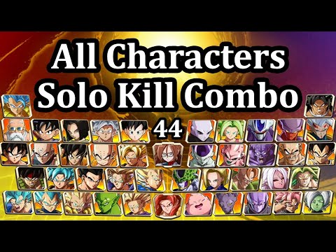 All 44 Characters Solo ToD Combos - DBFZ