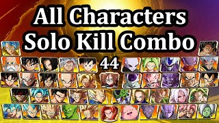 All 44 Characters Solo ToD Combos - DBFZ