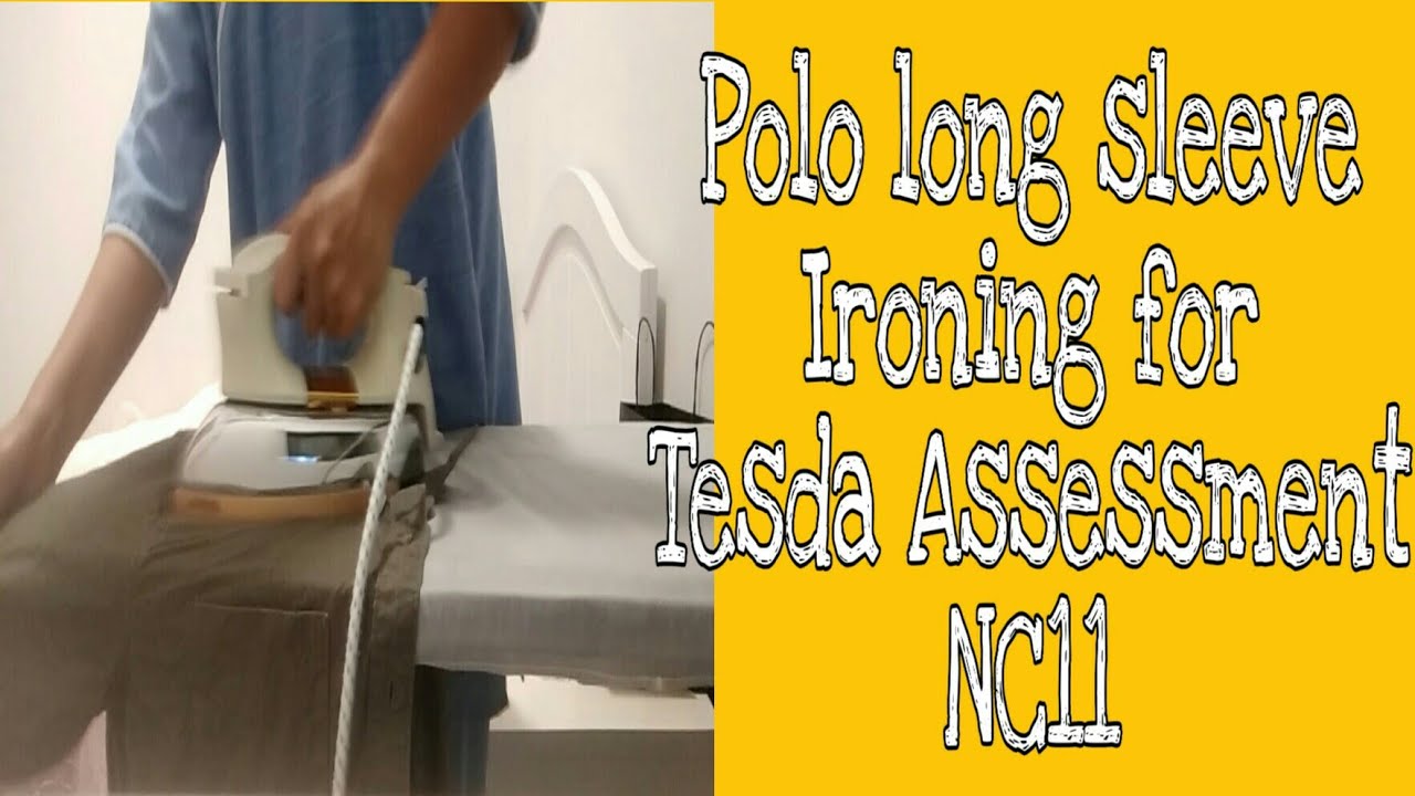 Paano mag plantsa ng Polo long sleeve/How to iron Polo long sleeve/Tesda Assessment NC11