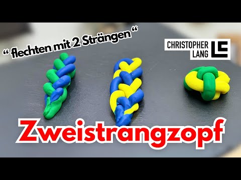 Instructions for braiding a flat 2-strand braid, cross braid, Viennese button braid | Christopher...