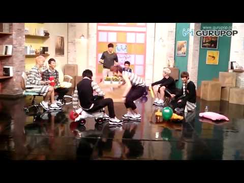 Horseback Balloon Fight of B.A.P!! Round I - Himchan vs Jongup (The GURUPOP Show EP4 cam ver.)