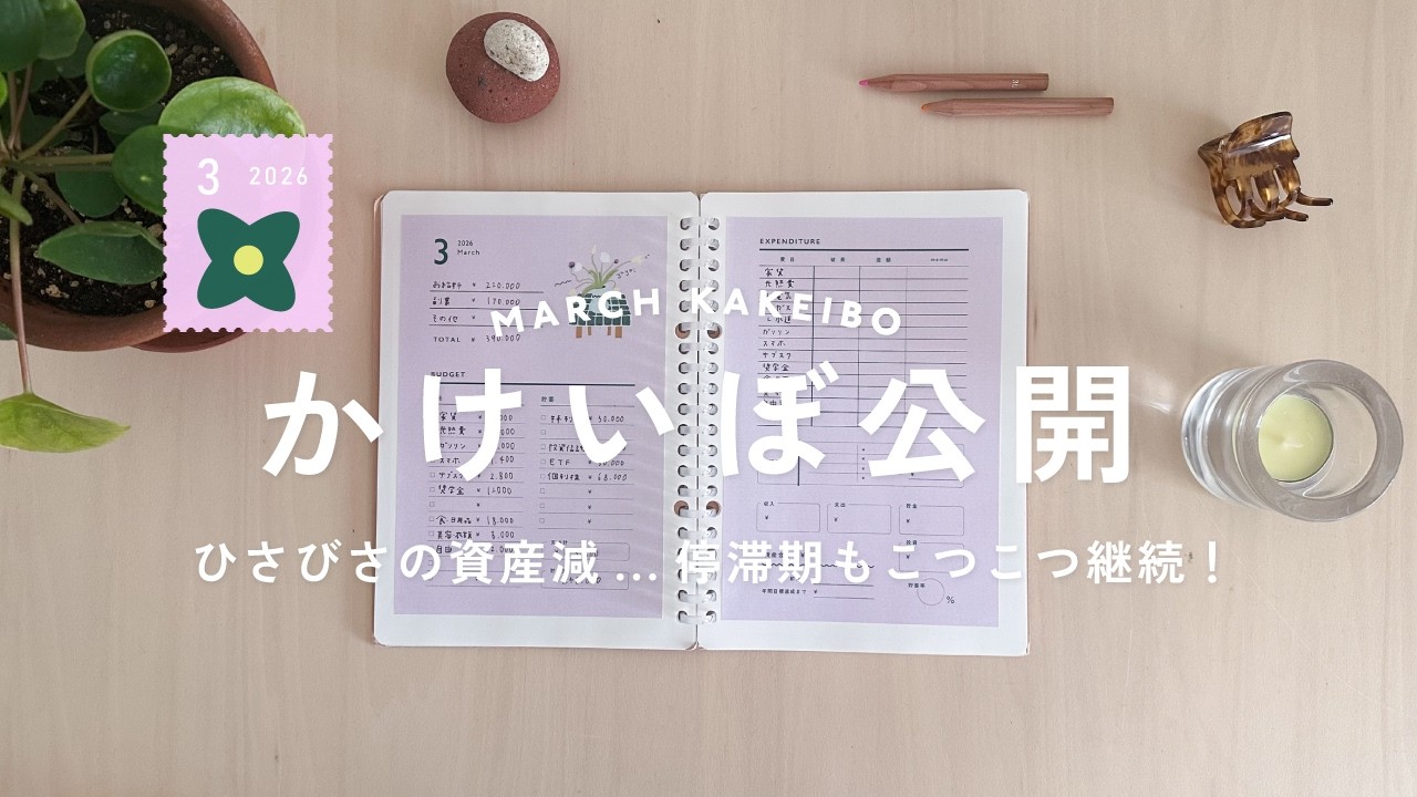 3月🌸家計簿｜資産減🥹負けずに整える✏️一人暮らしOLの家計管理｜音声あり