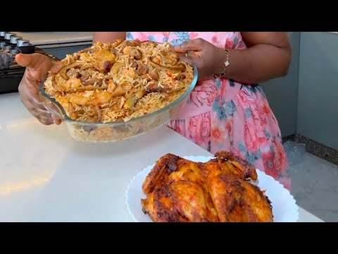 How to cook Nigeria 🇳🇬 signature Coconut rice recipe in professional way with grilled chicken.