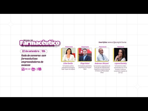 Roda de conversa  com farmacêuticos empreendedores de sucesso