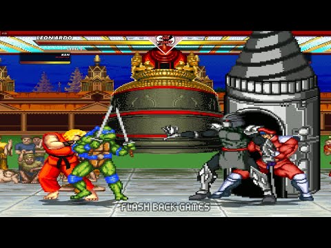 LEONARDO & KEN VS SHREDDER &M.BISON !