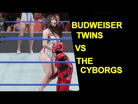 WWE 2K18 Budweiser Twins vs the Cyborgs - Mixed Tag Match