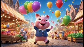 Este Porquinho Vai à Cidade do Supermercado | Canção Infantil | Rimas em Português | Músicas