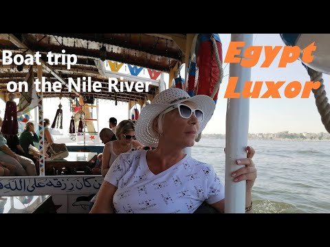 Egypt: Luxor, Boat trip on the Nile River.