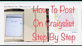 How To Post On Craigslist In 2025 Step By Step Tutorial