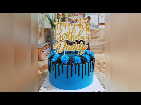 Blue Drip Cake (Chocolate Moist Cake)