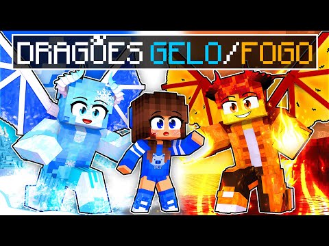 MIIKA foi ADOTADA pela FAMÍLIA DRAGÃO FOGO E GELO no Minecraft ◂Miika▸