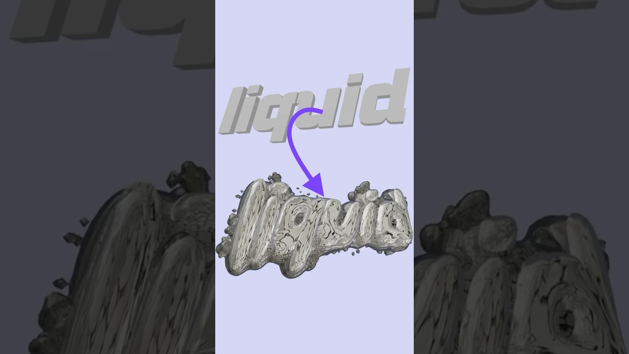 Turn Text into LIQUID in 60 Secs 💧 (No Plugins, Real-Time 3D)