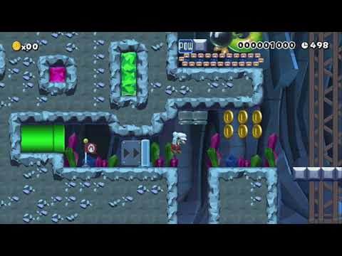BOWSER'S MINES by Thiago - SUPER MARIO MAKER - NO COMMENTARY 1bg