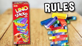How to play UNO STACKO (official rules, instructions and gameplay) | Spielregeln TV x Mattel
