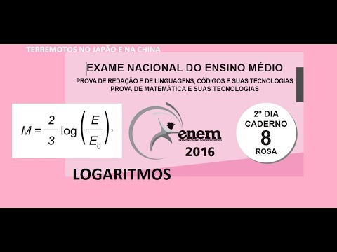 ENEM 2016 - TERREMOTOS NA CHINA E NO JAPÃO - ESCALA RICHTER - LOGARITMOS
