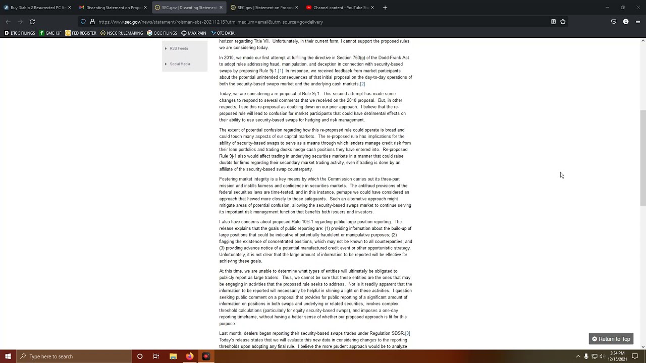 PROPOSED SECURITY BASED SWAP RULES