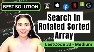 YouTube video 'Search in Rotated Sorted Array - LeetCode 33 - Python'
