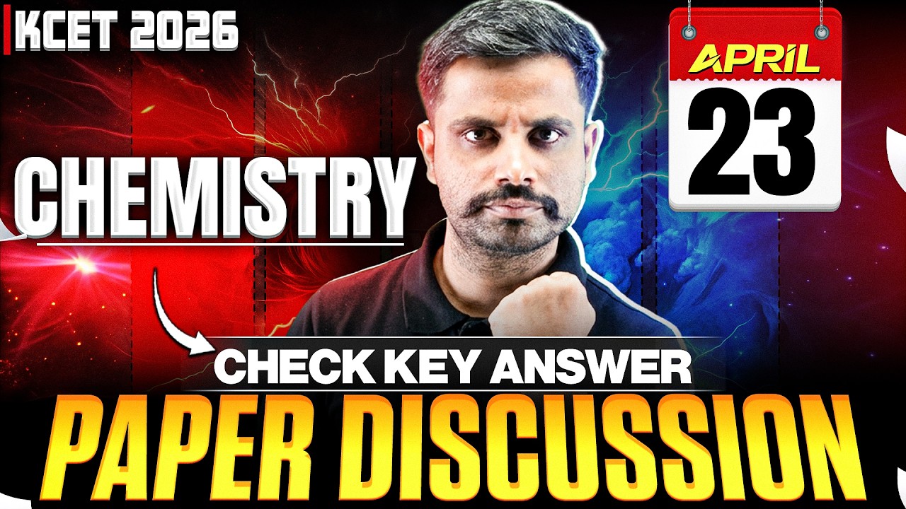 KCET 2026 Chemistry Paper Discussion 🔥 | Full Solution + Key Answers 💯