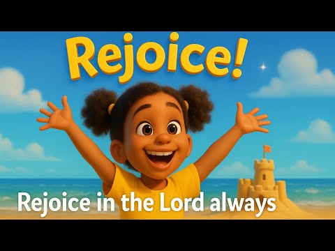 A Joyful Bible Song for Kids |🎉 Rejoice in the Lord! - Philippians 4:4 | Lyric Lambs