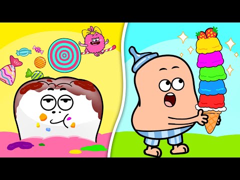 Brush Your Teeth - Hacky Baby and The Magic Lollipop - Healthy Ice Cream Song - Healthy Habits