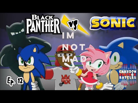 Sonic and Amy react to Black Panther VS Sonic cartoon beatbox battles