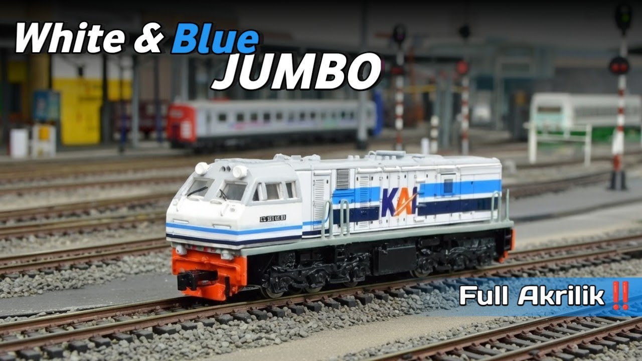 Mainin dan Review Lengkap Miniatur Lokomotif CC 203 Livery White & Blue Jumbo