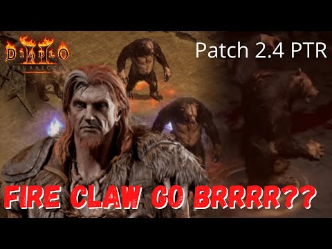 The NEW Fire Claw Druid - Patch 2.4 PTR - Diablo 2 Resurrected