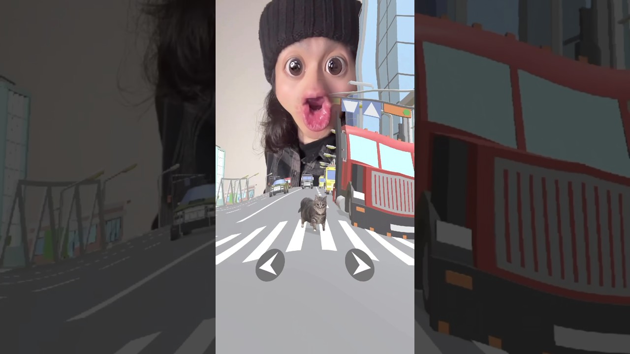 Crossing cat🛣️😹#cat #funny #shorts #tiktokgame