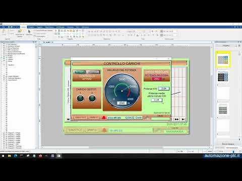 Esempio programma Pannello oepratore Weintek HMI - Controllo carichi con Logo! Siemens