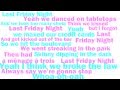 Katy Perry - "Last Friday Night" (TGIF) LYRICS 