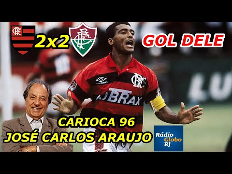 Flamengo 2 x 2 Fluminense JOSÉ CARLOS ARAUJO Gol de Romário Camp. Carioca 96