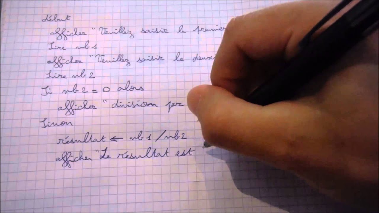 Algorithmes de base et conditions - 1ère SSI / Terminale STI2D