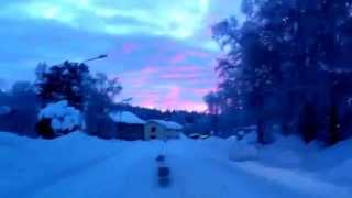preview picture of video 'Driving through Porjus, February 8 2013'